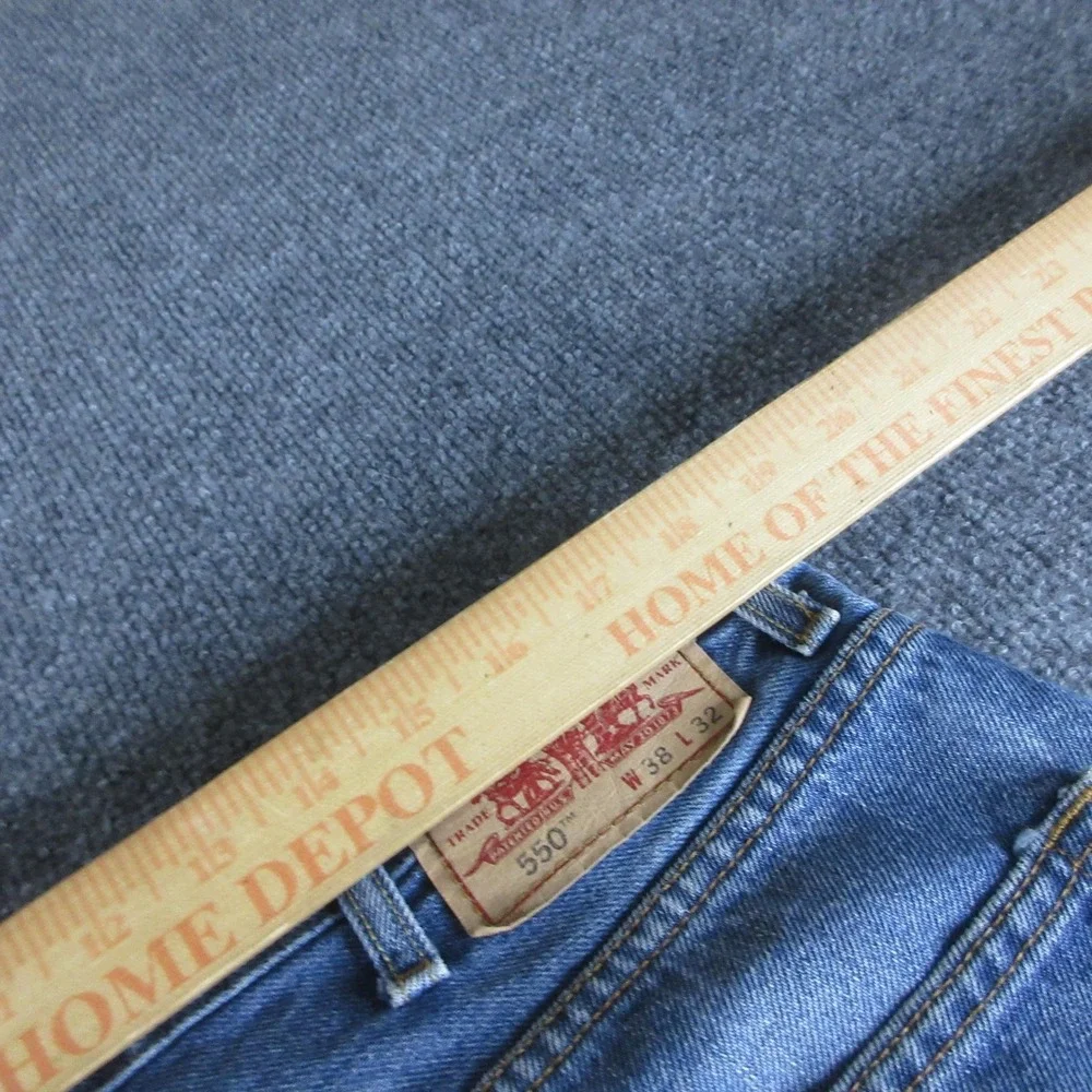 Levis 550 Jeans Mens 38x32 Blue Relaxed Tapered Medium Wash Denim Workwear Pants